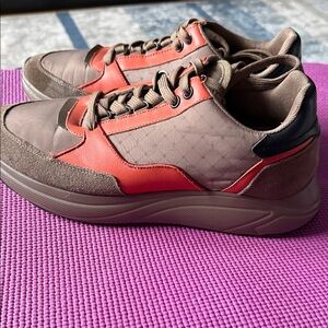 Trussardi Brown and Red Men's Low-Top Sneakers